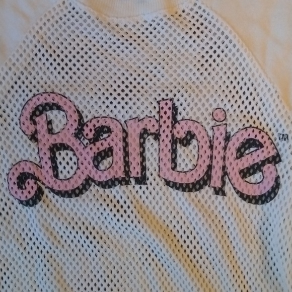 RARE*WILDFOX+BARBIE-Mesh Barbie Sweatshirt Size M - Picture 4 of 5